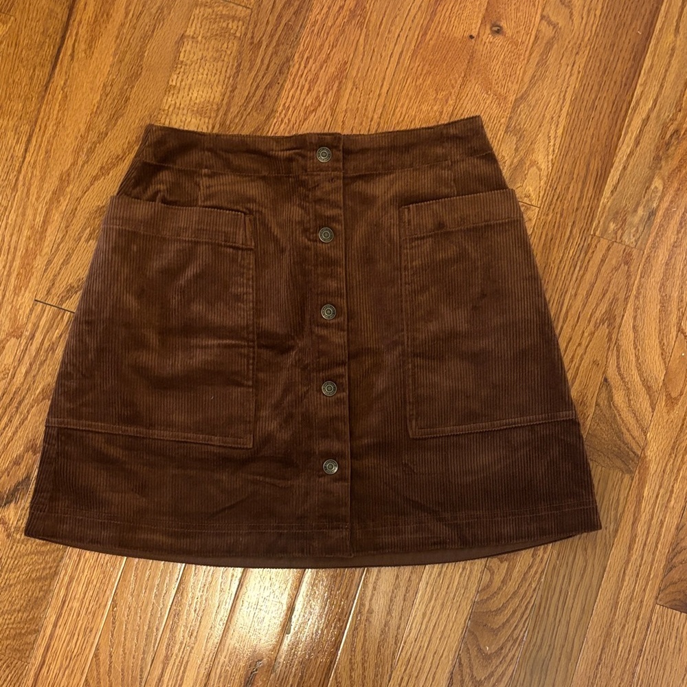 GAP Chocolate A-Line Corduroy Skirt
